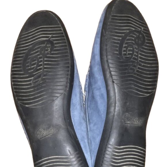Paraboot Bassens Moccasin Penny Loafer Blue/Green Suede Men’s Sz 12 M - Picture 5 of 5